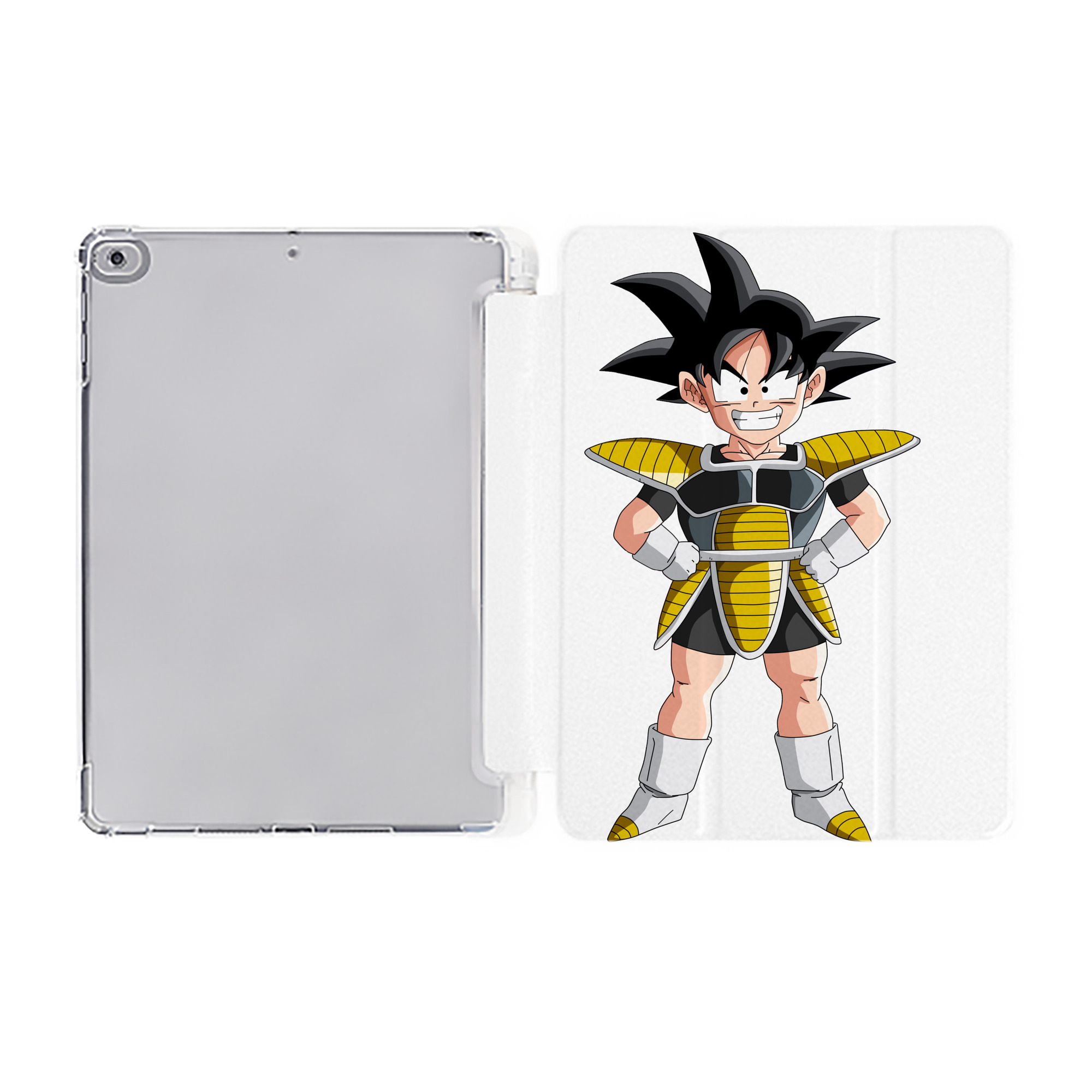 （画像用） ドラゴンボール 孫悟空（そん ごくう）Son Goku カカロット DRAGON BALL Kakarotto IPad ケース ペン収納付き 三つ折りスタンド PUレザー×シリコン 対応機種9.5/10.5/10.9インチ